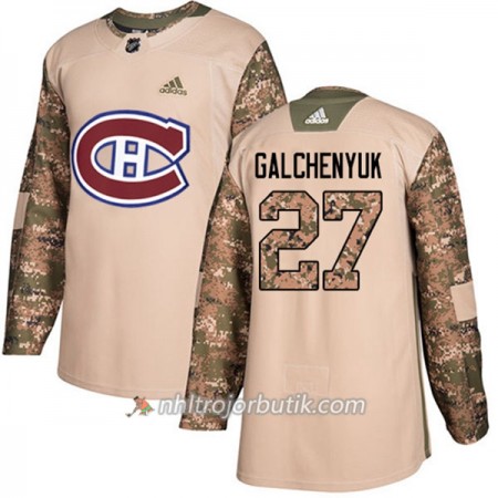 Män Ishockey Montreal Canadiens Tröja Alex Galchenyuk 27 Adidas 2017-2018 Camo Veterans Day Practice Authentic